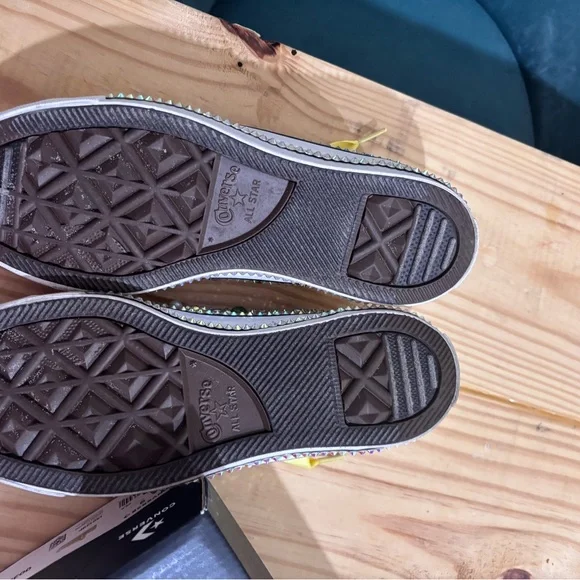 Converse Yellow and Green Crystal Pineapple Sneakers - Picture 6 of 6